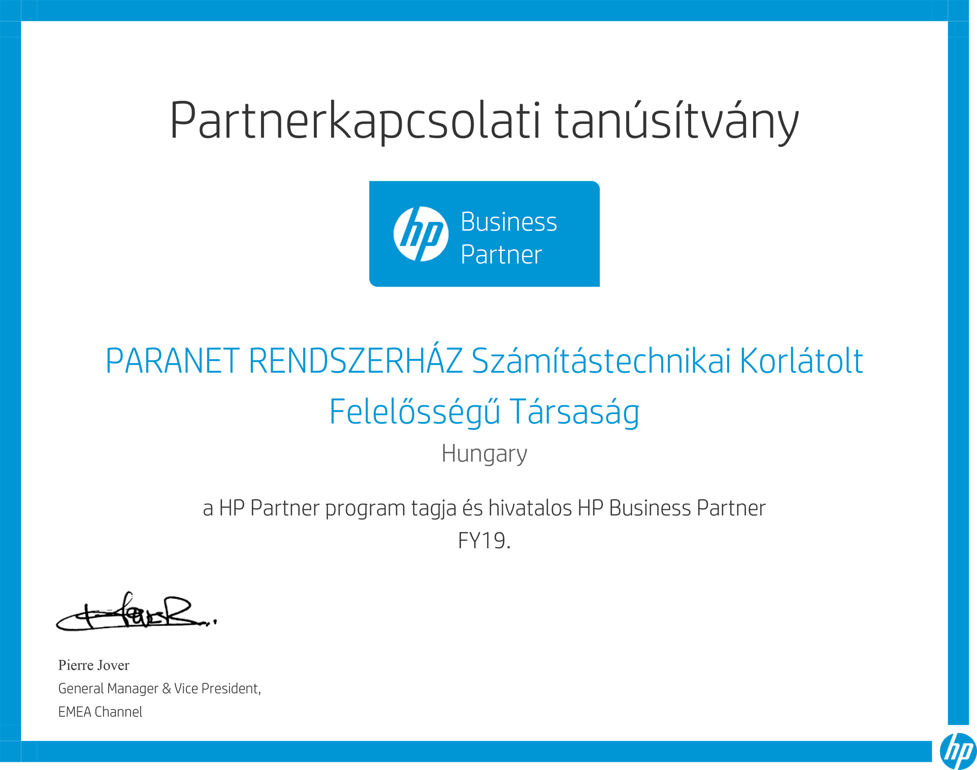 PARANET - HP Termékek Szervize és Értékesítése